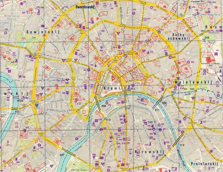 Немецкая карта Москвы
